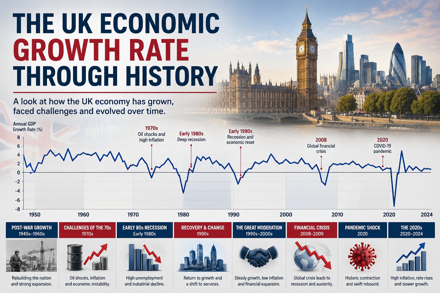 UK Economic Growth Rate Through History